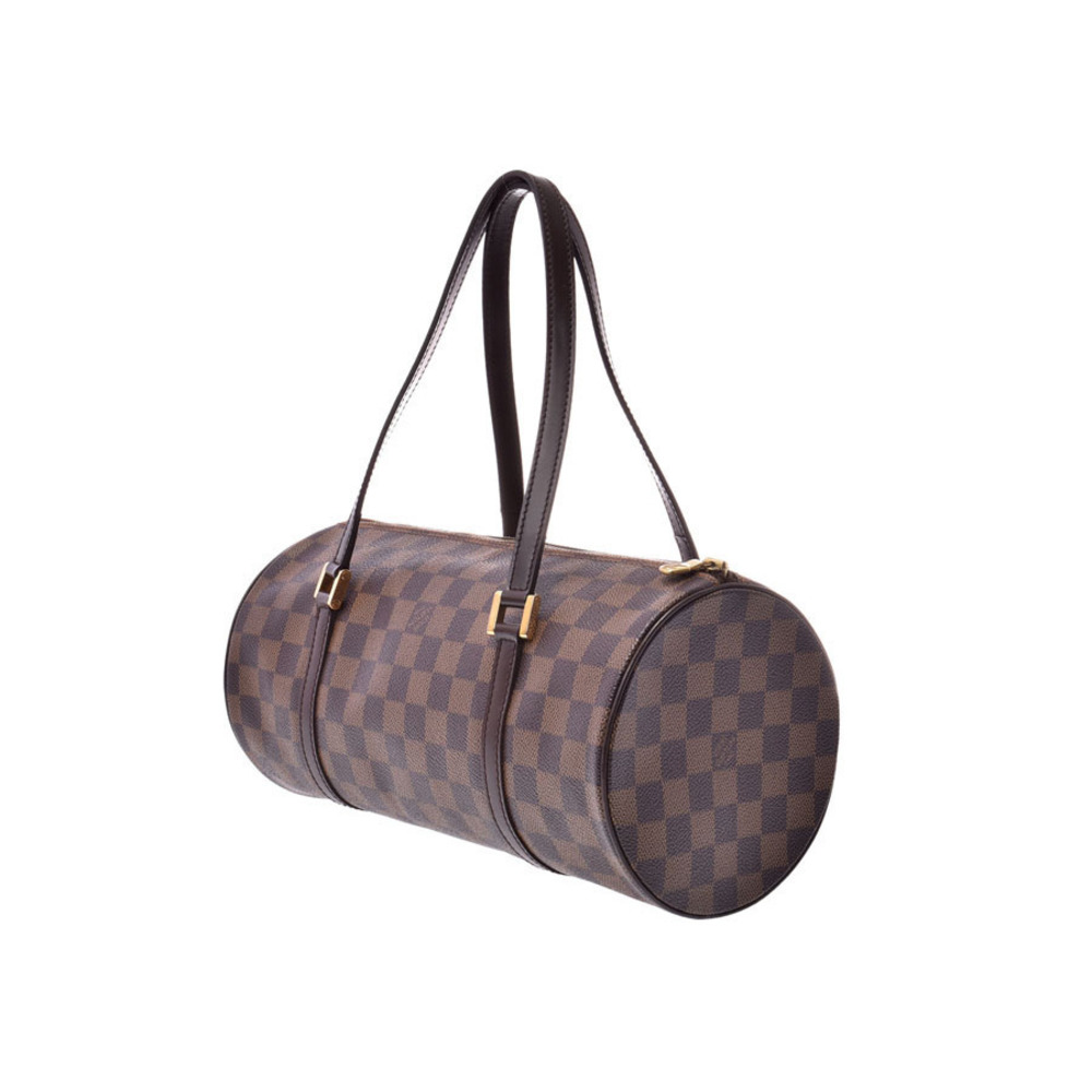 Louis Vuitton Papillon Ebene leather Damier handbag brown